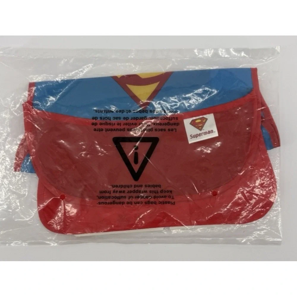Bumkins Superman SuperBib with Cape Waterproof Baby Bib 6-24 Months SCP-WBSM NEW